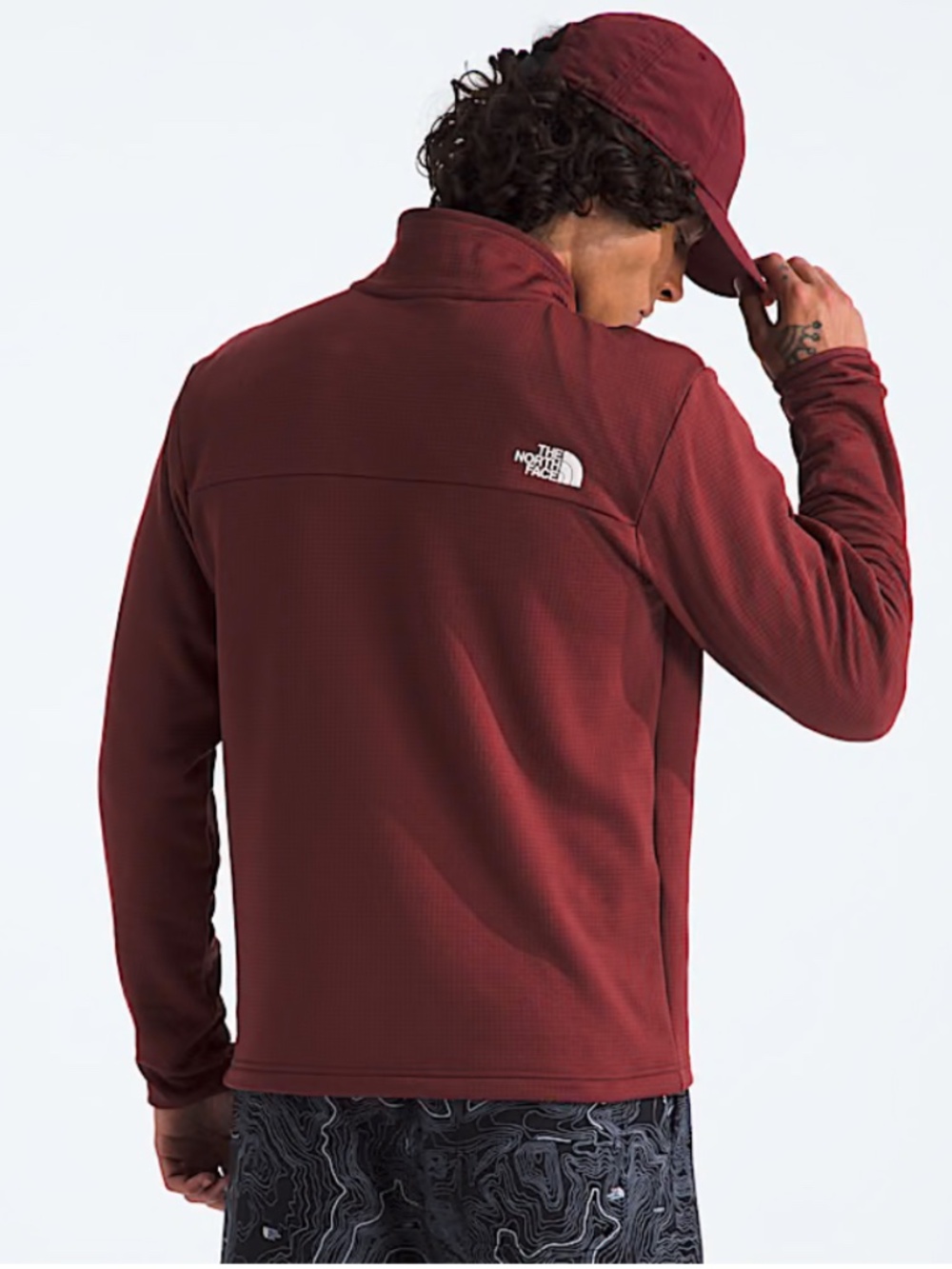 NWT North Face Men's Cedar Trail Grid Fleece Zip Sweatshirt